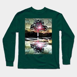 Evening Tree Reflection Long Sleeve T-Shirt